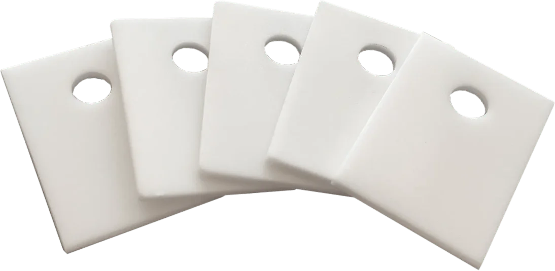 High purity alumina and aluminum nitride ceramic substrate plates prepared for electrical property characterization