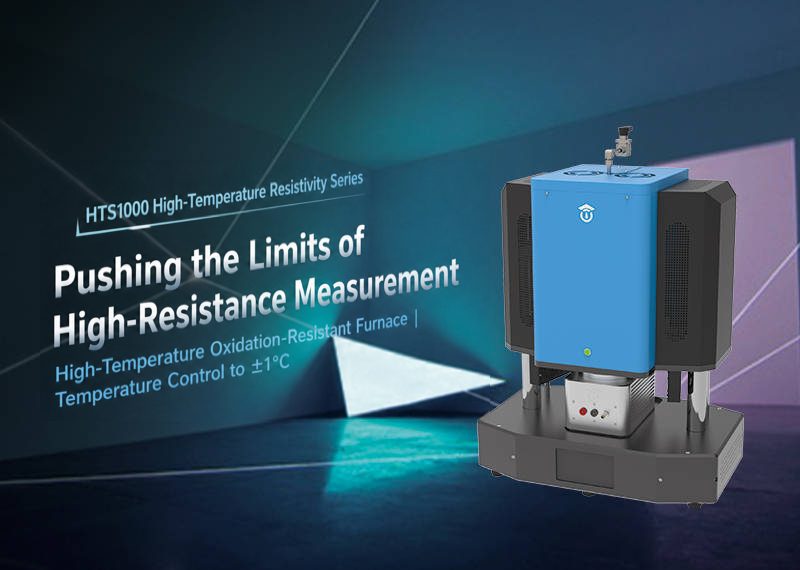 HTS1000HR high-temperature resistivity measurement system with English promotional text